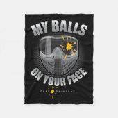 Paintball op je gezicht fleece deken (Voorkant)
