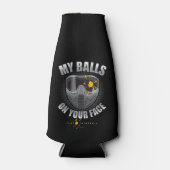 Paintball op je gezicht flesjeskoeler (Voorkant)