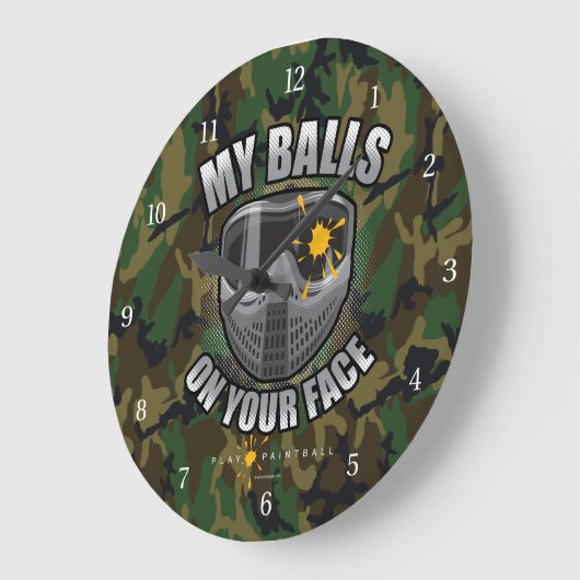 Paintball op je gezicht grote klok (Hoek)