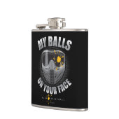 Paintball op je gezicht heupfles (Links)
