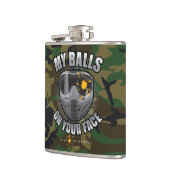Paintball op je gezicht heupfles (Links)