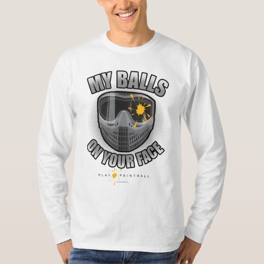 Paintball op je gezicht t-shirt (Voorkant)