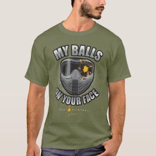Paintball op je gezicht t-shirt
