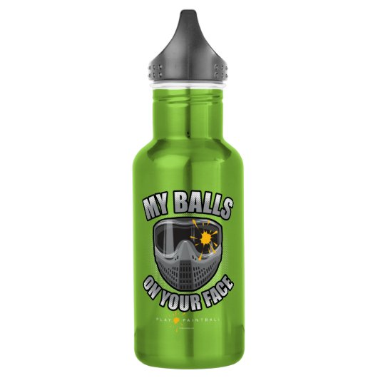 Paintball op je gezicht waterfles  (Links)