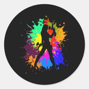 Paintball Paint Schieten Paintballer Air Pistool Ronde Sticker