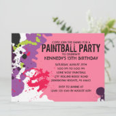 Paintball Paintball Birthday Party Kaart (Staand voorkant)