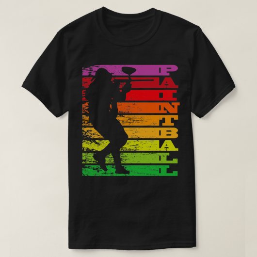 Paintball Paintball Player Gotcha Team Zipped Hood T-shirt (Design voorkant)