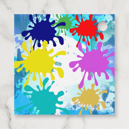 Paintball Party Bedankjes Labels (Achterkant)