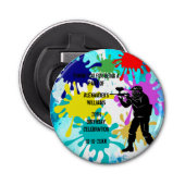 Paintball Party Button Flesopener (Voorkant)