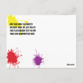 Paintball Party Dank je Briefkaart (Achterkant)