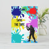Paintball Party Save The Date (Staand voorkant)