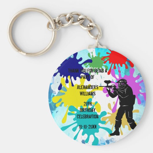 Paintball Party Sleutelhanger (Voorkant)