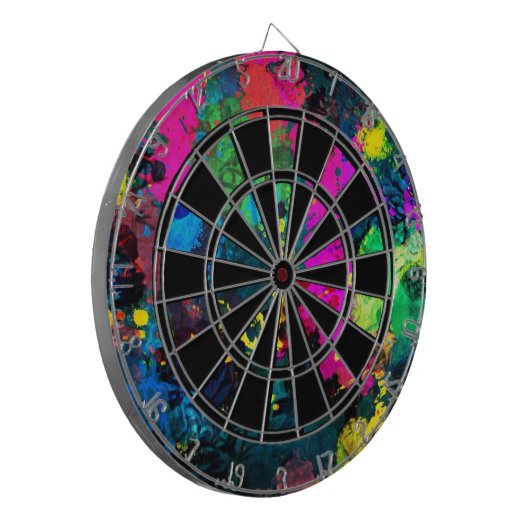 Paintball Pattern Dartbord (Voorkant Links)