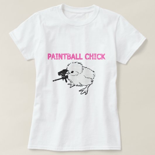 Paintball Pistool Chick T-shirt (Design voorkant)
