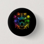 Paintball Player Paint Shooting Paintballer Air Gu Ronde Button 3,2 Cm (Voorkant)