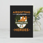 Paintball Player Paintball Marker Gift Kaart (Staand voorkant)
