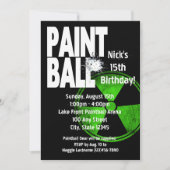 Paintball Radio Actieve verjaardag Kaart (Voorkant)