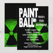 Paintball Radio Actieve verjaardag Kaart (Voorkant / Achterkant)