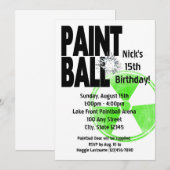 Paintball Radio Actieve verjaardag Kaart (Voorkant / Achterkant)