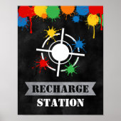 Paintball Recharge Station Boy Verjaardagsfeest Poster (Voorkant)