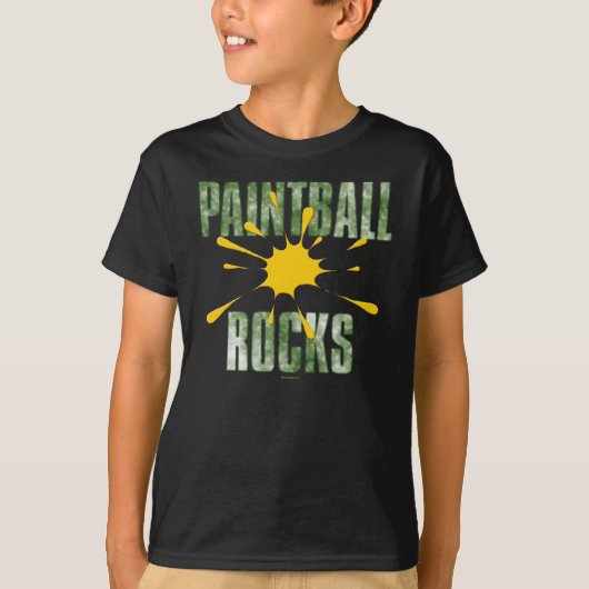 Paintball Rocks (groen) T-shirt (Voorkant)