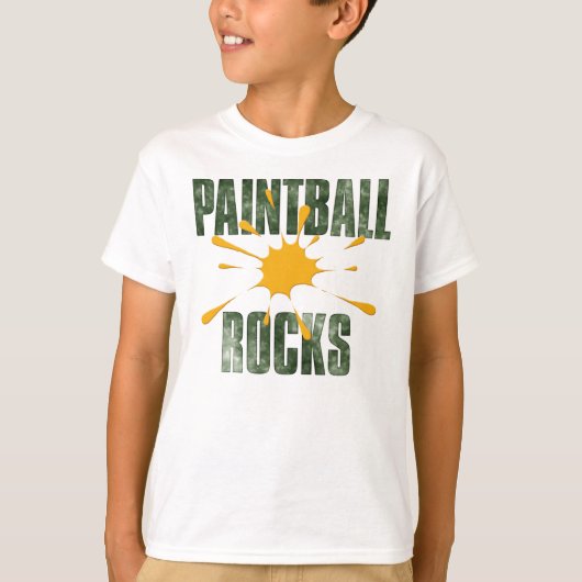 Paintball Rocks (groen) T-shirt (Voorkant)