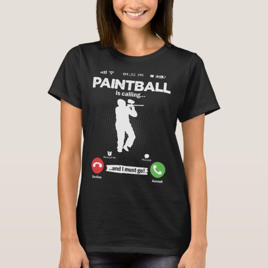 Paintball roept, ik moet gaan Paintballer Hobby A T-shirt (Voorkant)