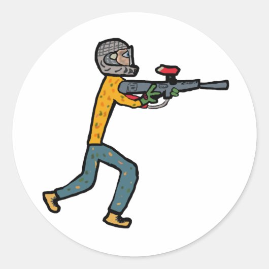 Paintball Ronde Sticker (Voorkant)