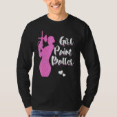 Paintball Shooting voor Girl Vrouw Paintballer Pla T-shirt (Voorkant)