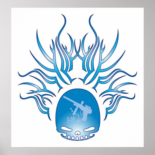 Paintball Skull Poster (Voorkant)