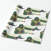 Paintball Speler met Dual Markers Actie Sport Cadeaupapier (Uitgerold)