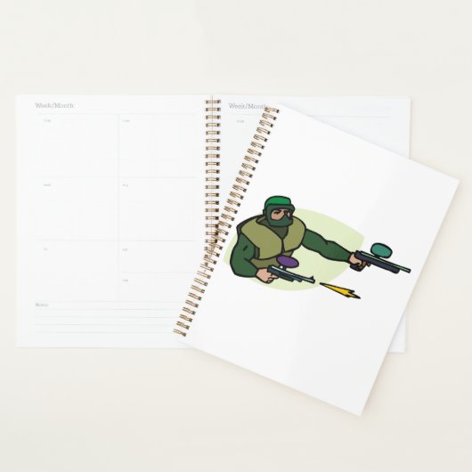 Paintball Speler met Dual Markers Actie Sport Planner (Display)