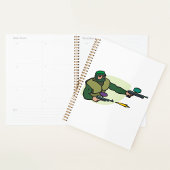 Paintball Speler met Dual Markers Actie Sport Planner