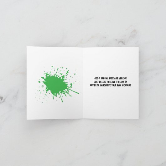 Paintball Splat dankt u kaardt Bedankkaart (Binnen)