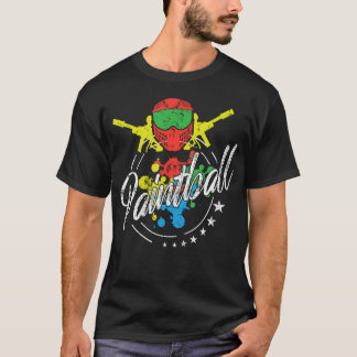 Paintball Splat Mask Gelegenheidsgevecht Adrenalin T-shirt