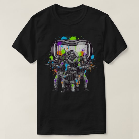 Paintball Team Splash T-shirt (Design voorkant)
