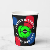 Paintball thema Verjaardagsfeestbekers voor kinder Papieren Bekers (Achterkant)