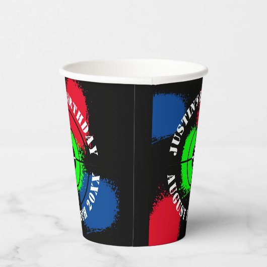 Paintball thema Verjaardagsfeestbekers voor kinder Papieren Bekers (Rechts)