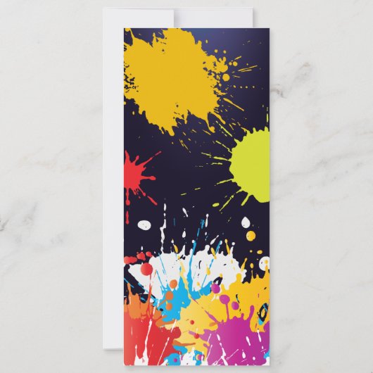 Paintball Ticket Pass Birthday Party Invitation Kaart (Achterkant)