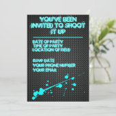Paintball Uitnodiging (Staand voorkant)