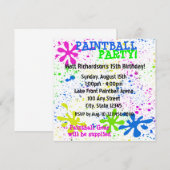 Paintball-uitnodiging Kaart (Voorkant / Achterkant)