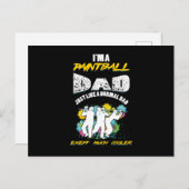 Paintball Vader Paintball Speler Cadeau Briefkaart (Voorkant / Achterkant)