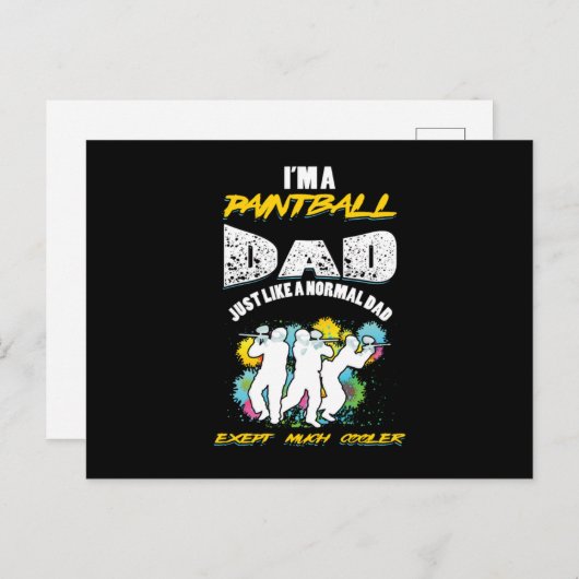 Paintball Vader Paintball Speler Cadeau Briefkaart (Voorkant / Achterkant)