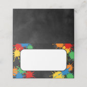 Paintball Verjaardag Jongens Voedsel Gevouwen Plaa Plaatskaartje (Buitenkant ongevouwen)