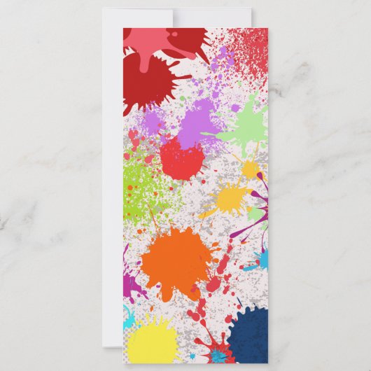 Paintball Verjaardag Ticket uitnodiging, Paintball Kaart (Achterkant)