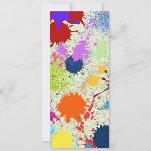 Paintball Verjaardag Ticket uitnodiging, Paintball Kaart (Achterkant)