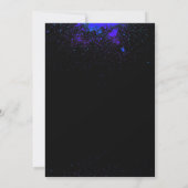 Paintball Verjaardagsfeest Custom Invite - Blauw Kaart (Achterkant)