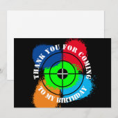 Paintball verjaardagsfeest dank je kaart (Voorkant / Achterkant)