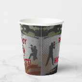 Paintball Verjaardagsfeest Militaire Camo USA Papieren Bekers (Rechts)