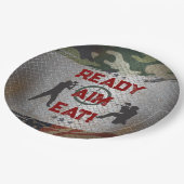 Paintball Verjaardagsfeest Militaire Camo USA Papieren Bordje (Gekanteld)